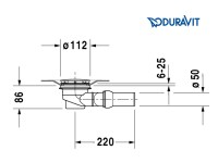 MEDIDAS VALVULA DUCHA SALIDA HORIZONTAL DURAVIT